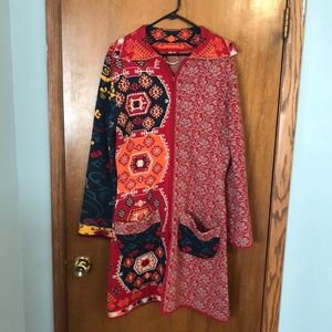 Boho Paparazzi Long Zip Sweater